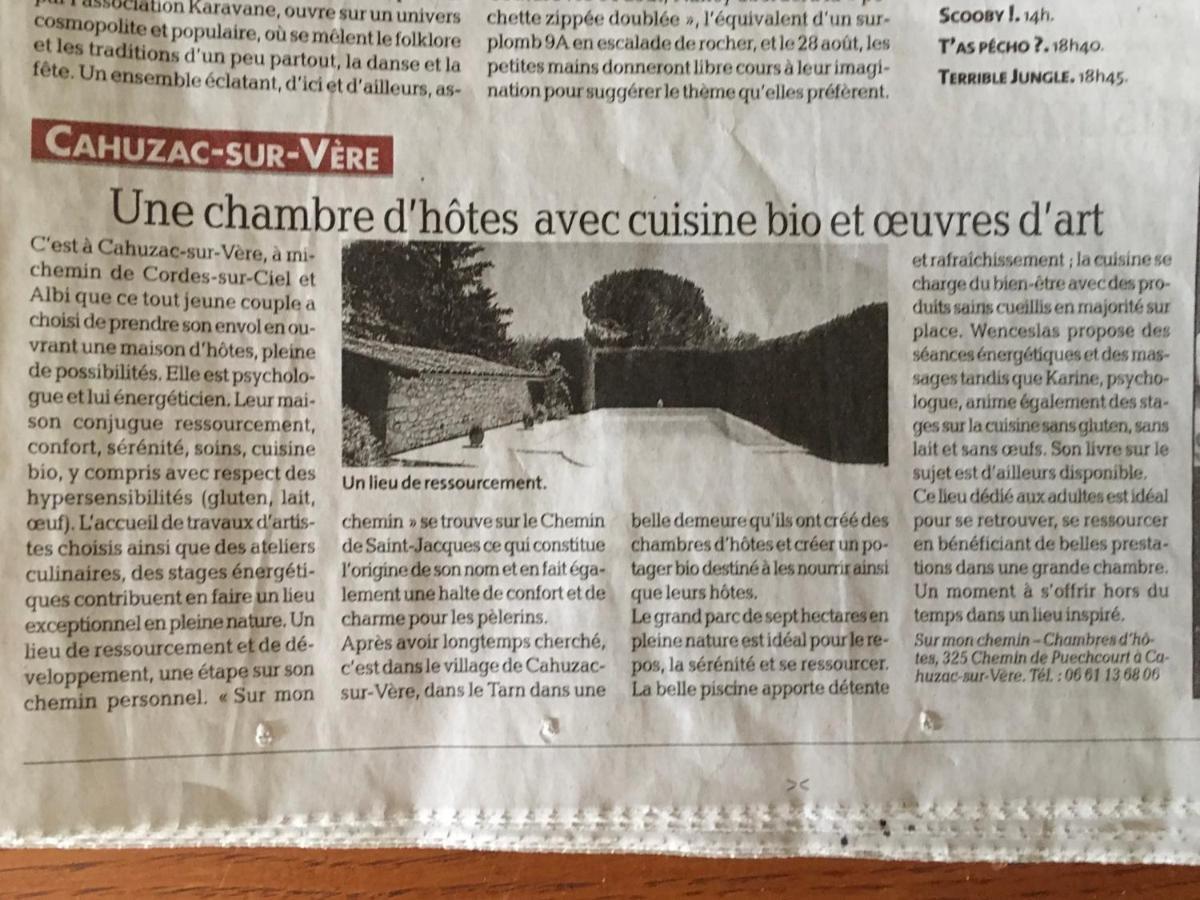 Cahuzac-sur-Vère Sur Mon Chemin Chambres D'Hotes المظهر الخارجي الصورة